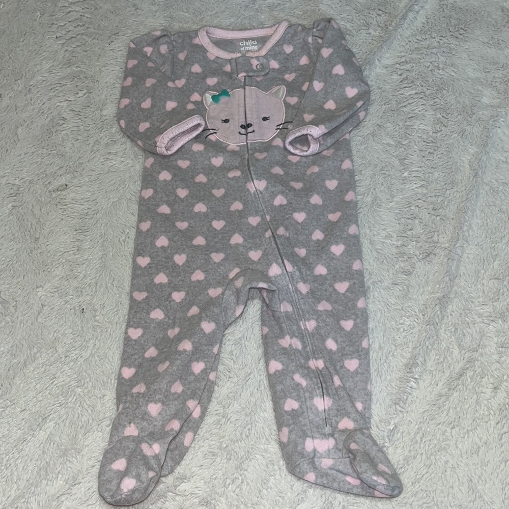carters 3-6 months fuzzy cat footie / sleeper 🐱